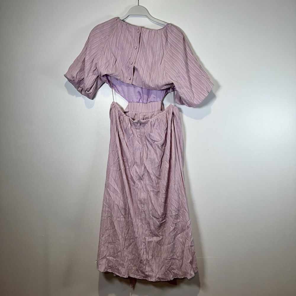 Lavender Dress Large NWT HyFve Boutique Cottage Core Preppy - Picture 6 of 7